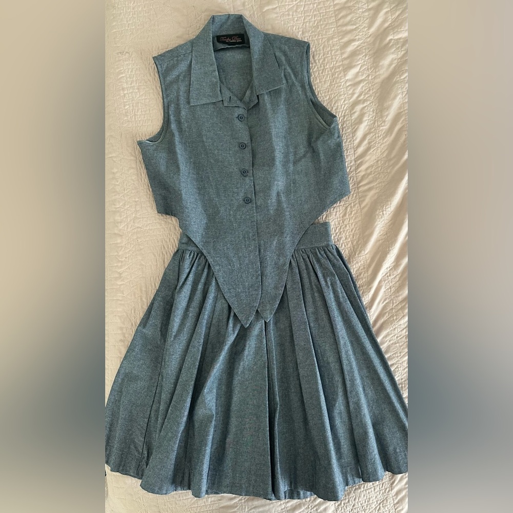 Trashy Diva two piece crop and skirt set